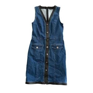 White House Black Market Sleeveless Denim Dress Size 4